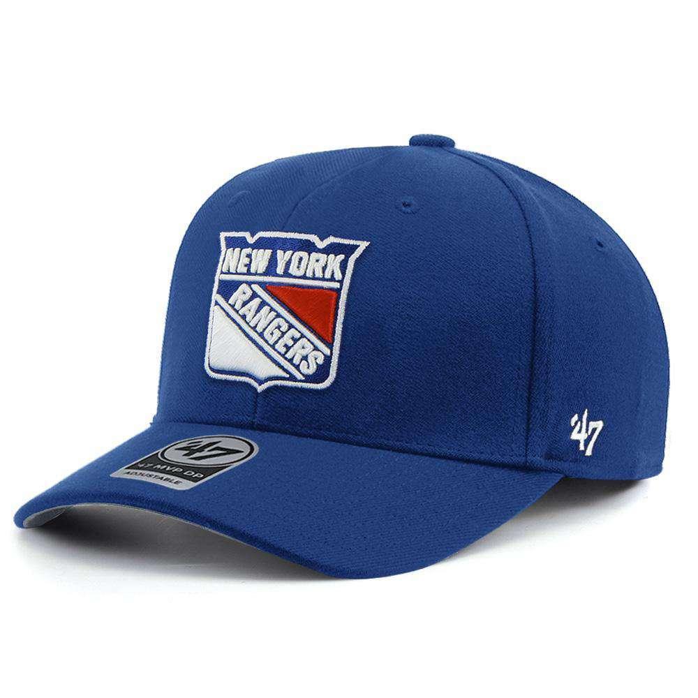 New York Rangers '47 NHL Audible DB Pre-Curved Snapback Hat - Blue