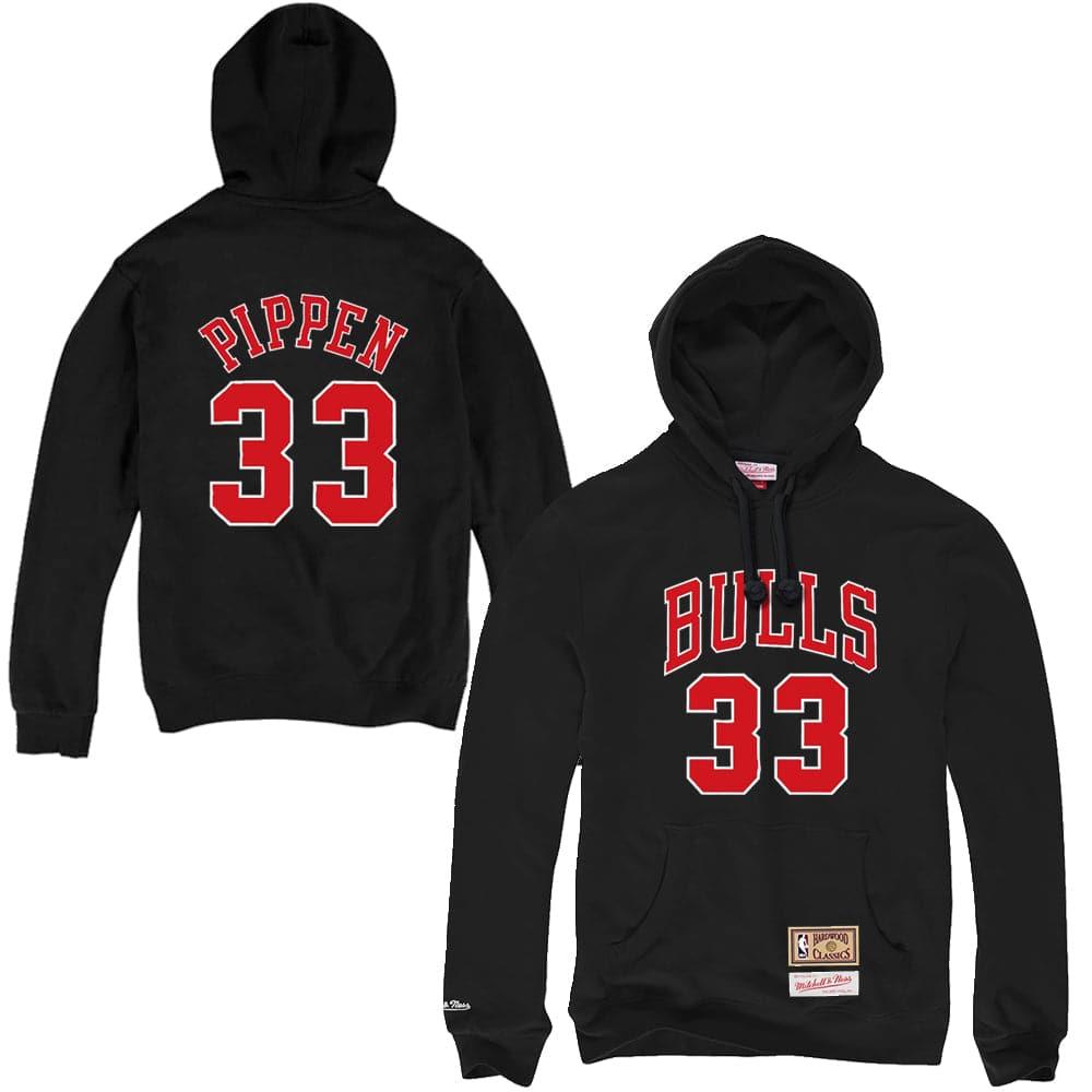 Scottie Pippen Chicago Bulls Mitchell & Ness NBA Player Hoodie Jumper - Black