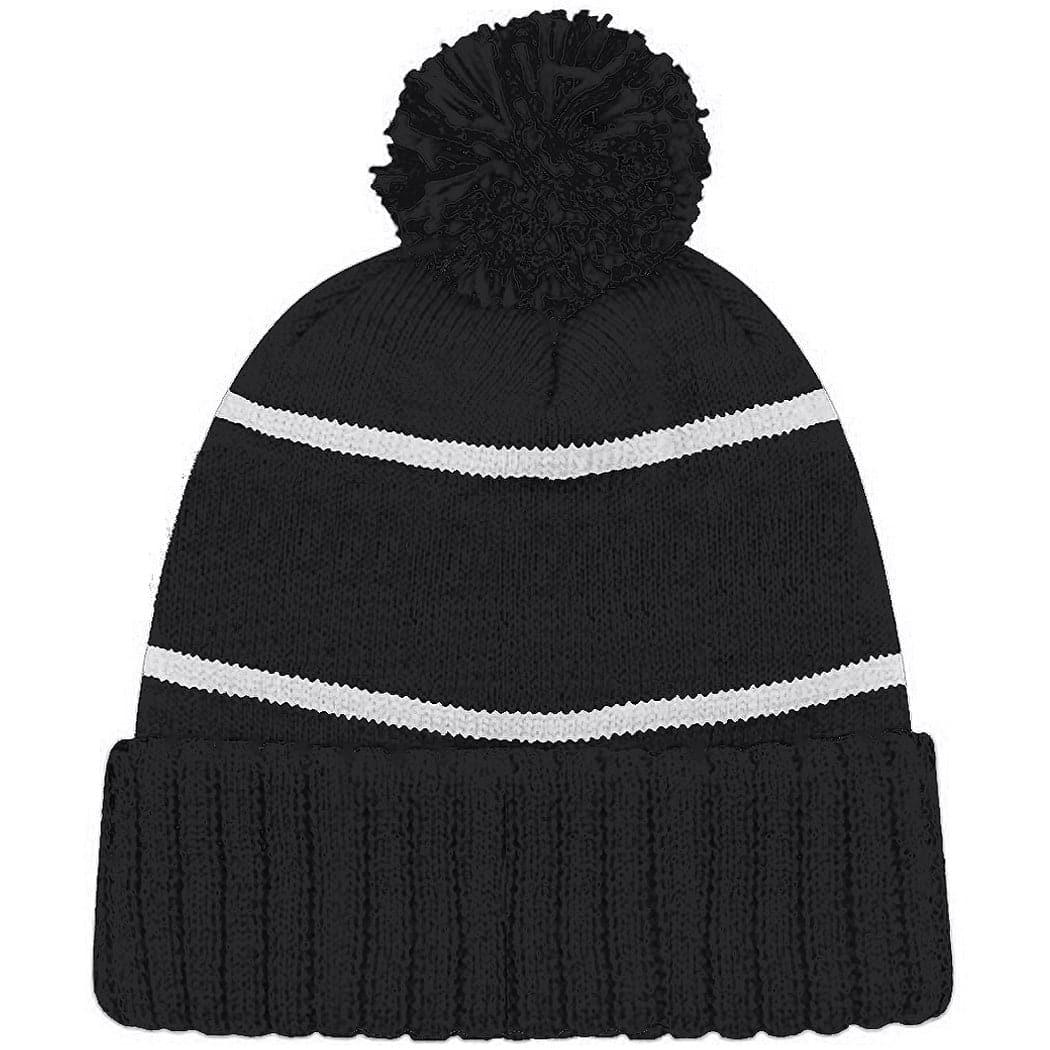 Anaheim Mighty Ducks NHL Wordmark Pom Knit Beanie - Black