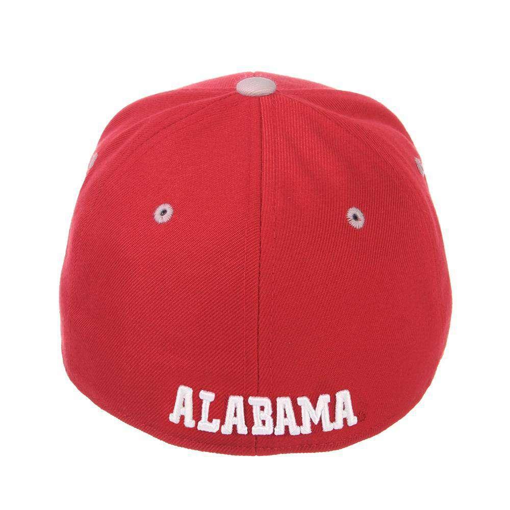 Alabama Crimson Tide Zephyr NCAA ZH Team Classic Stretch Fit Curved Hat - Dark Red