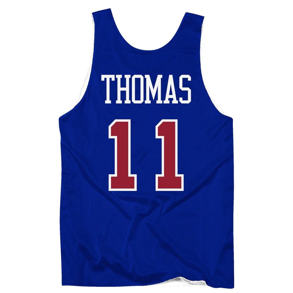 Isiah Thomas Detroit Pistons Mitchell & Ness NBA Reversible Mesh Tank - Blue/White