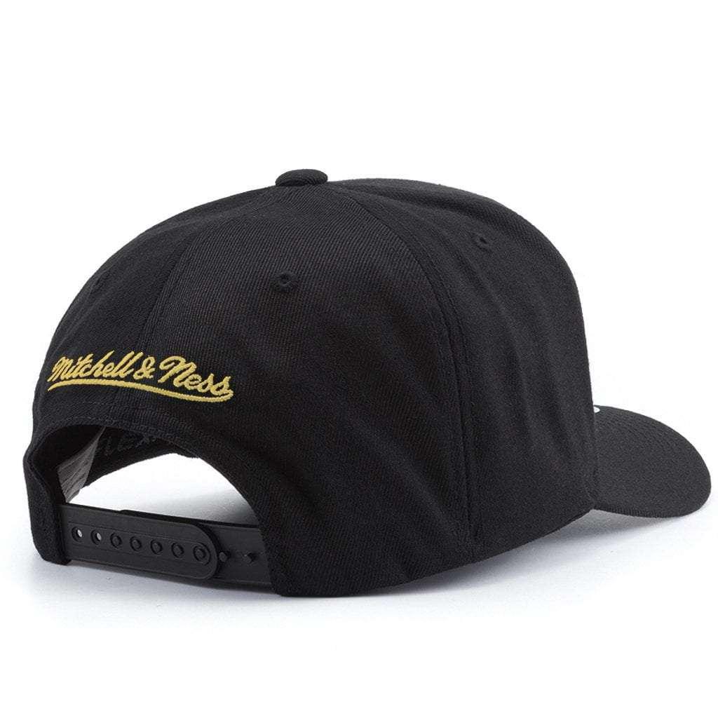 Pittsburgh Steelers Mitchell & Ness NFL 110 Throwback Logo Snapback Hat - Black
