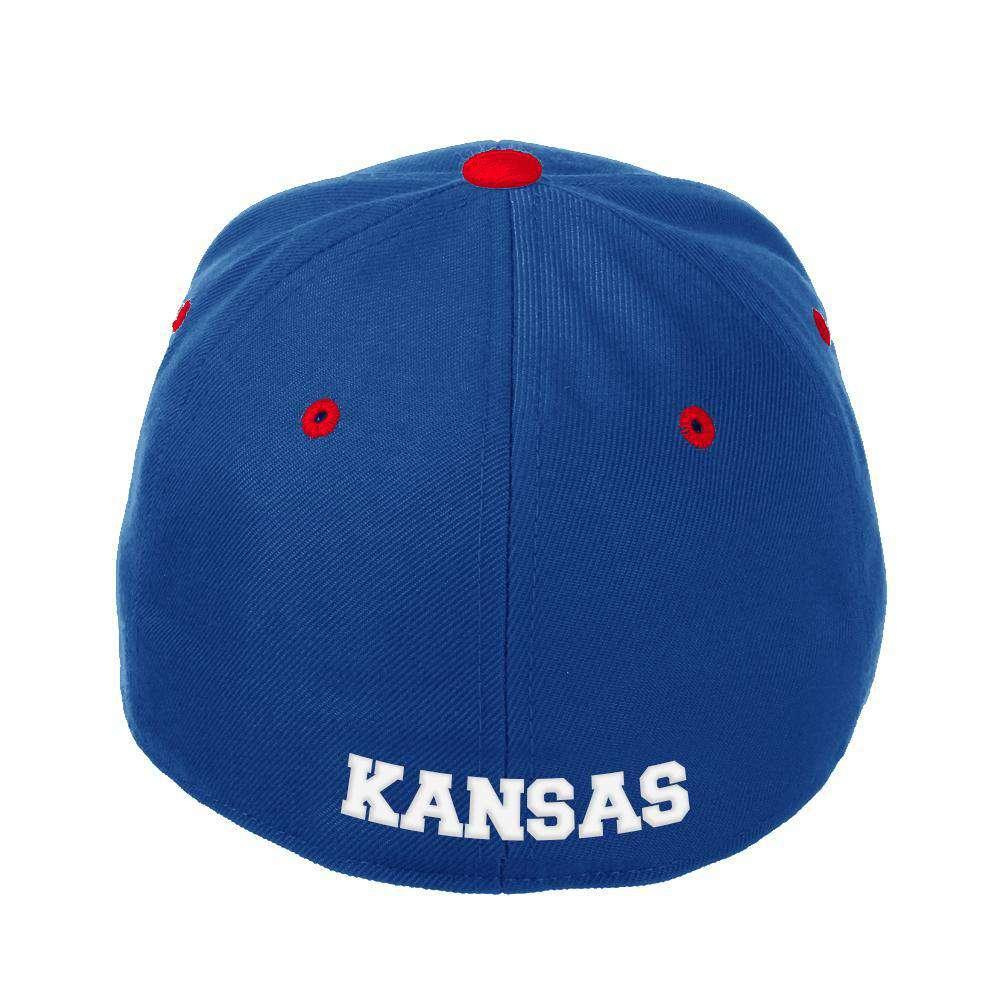 Kansas Jayhawks Zephyr NCAA ZH Team Classic Stretch Fit Curved Hat - Blue