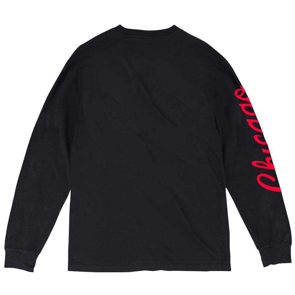 Chicago Bulls Mitchell & Ness NBA Wordmark Long Sleeve T-Shirt - Black