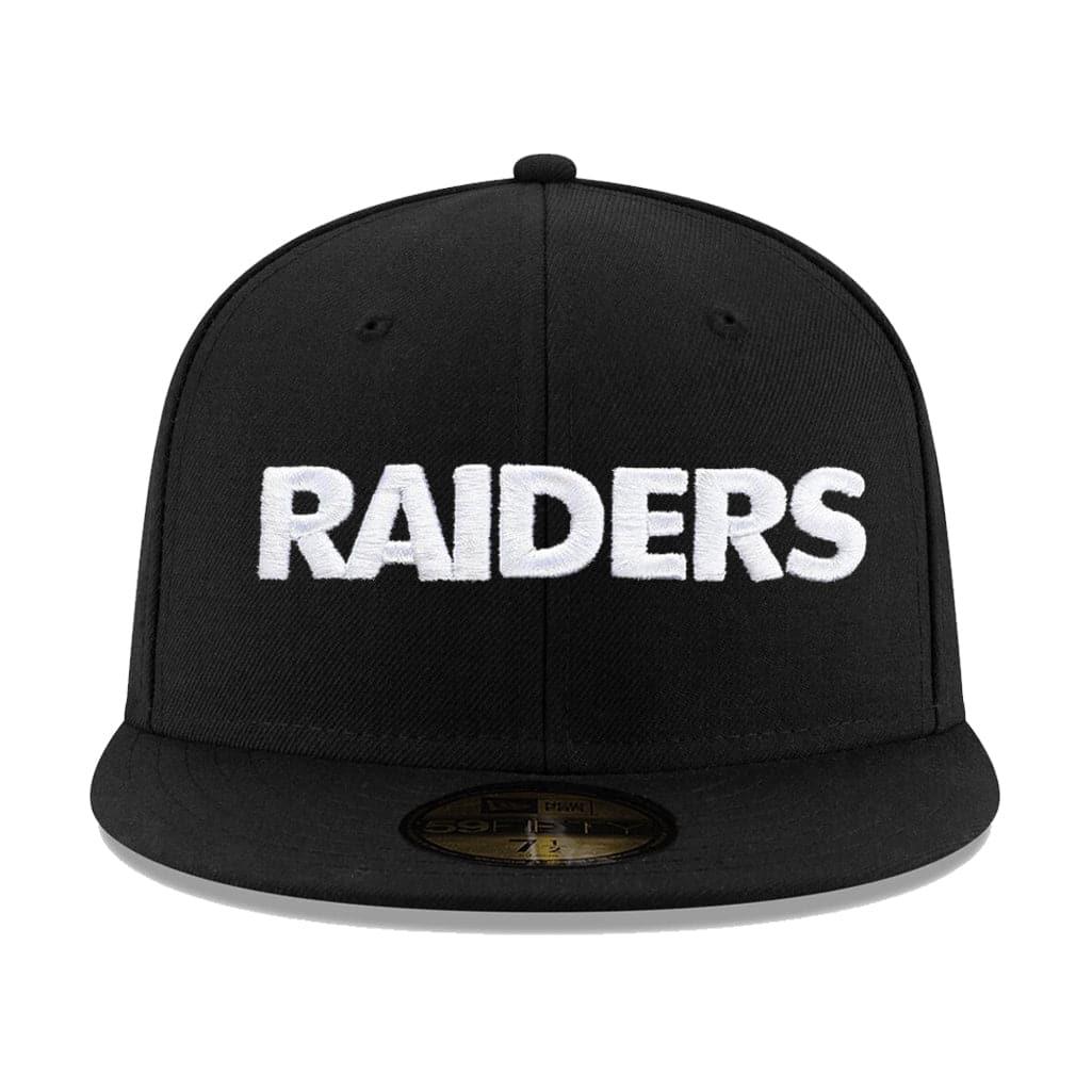 Las Vegas Raiders New Era NFL Wordmark 59FIFTY Fitted Hat - Black
