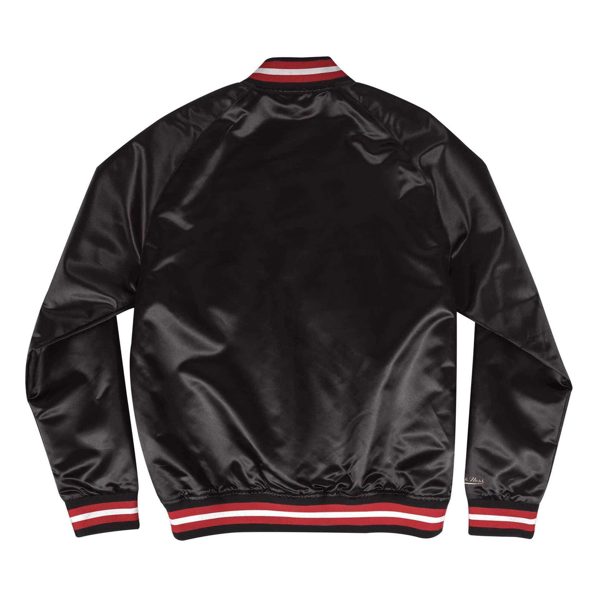 Miami Heat Mitchell & Ness NBA Lightweight Satin Jacket - Black