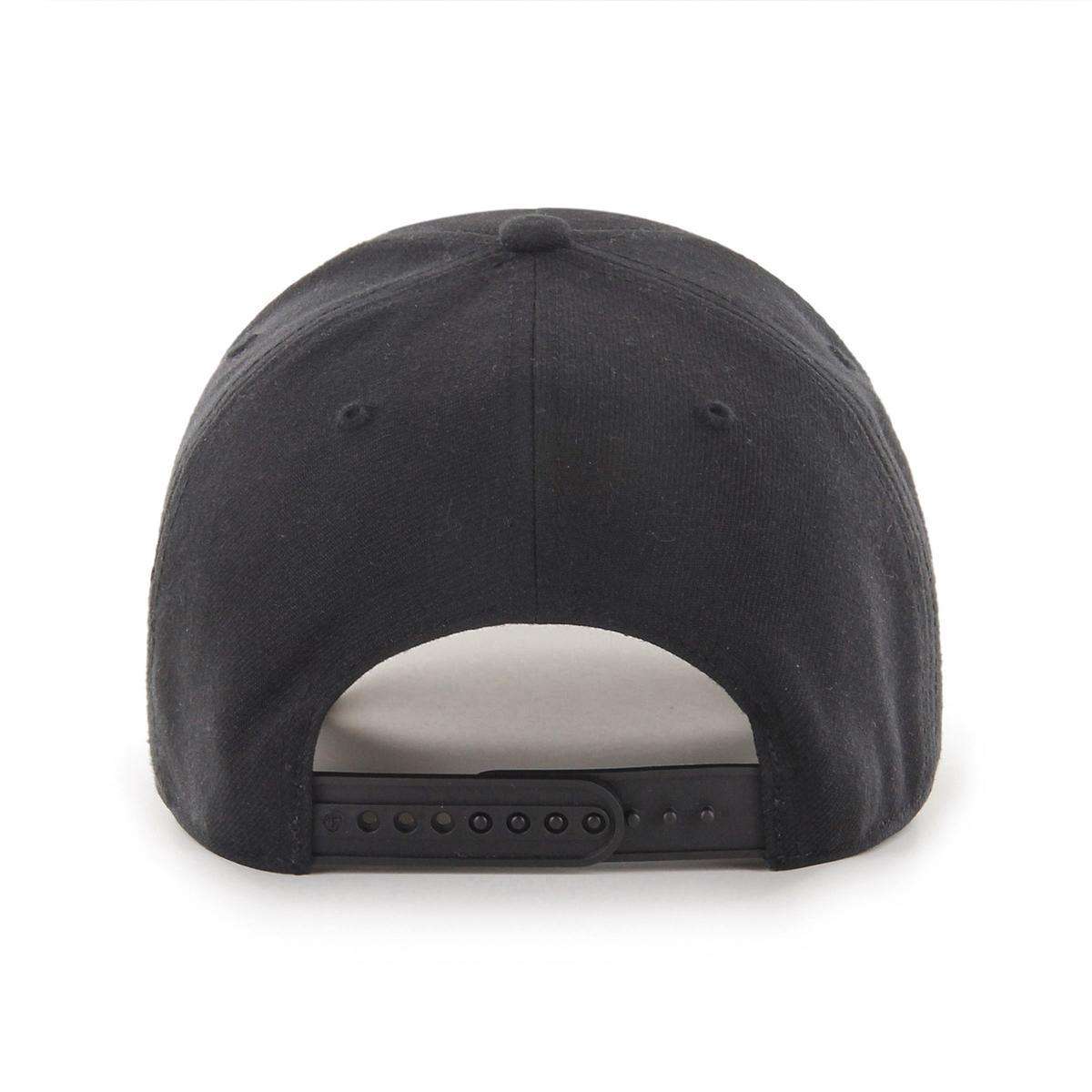 Miami Marlins '47 MLB Team Logo MVP DT Pinch Curve Snapback Hat - Black