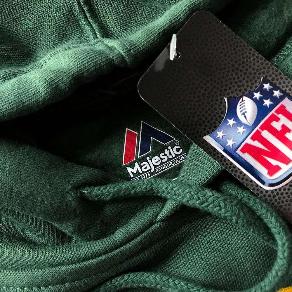 Green Bay Packers Majestic NFL Critical Victory Hoodie Jumper - Green