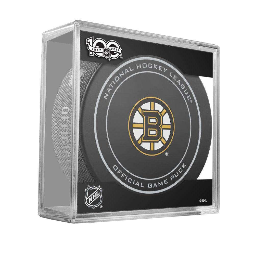 Boston Bruins Sher-Wood NHL Anniversary Puck w/Case
