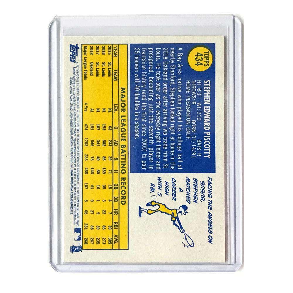 Stephen Piscotty Oakland Athletics 2019 Topps Heritage French Text #434 Card