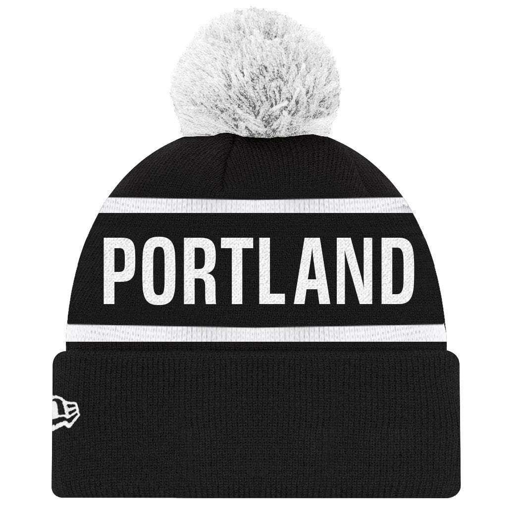 Portland Trail Blazers New Era NBA Team On Fire Knit Beanie - Black