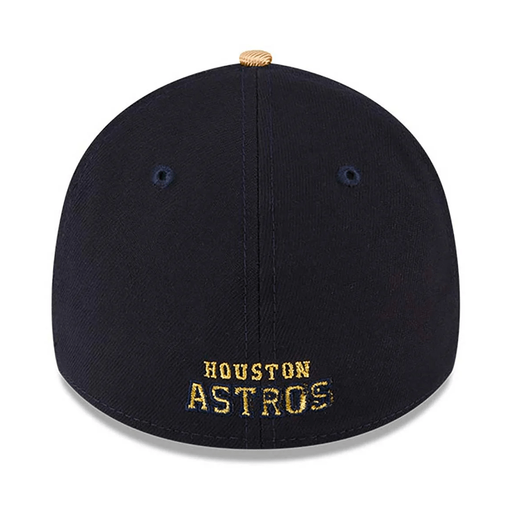 Houston Astros New Era MLB 22 Champs Gold 39THIRTY Stretch Fit Hat - Navy