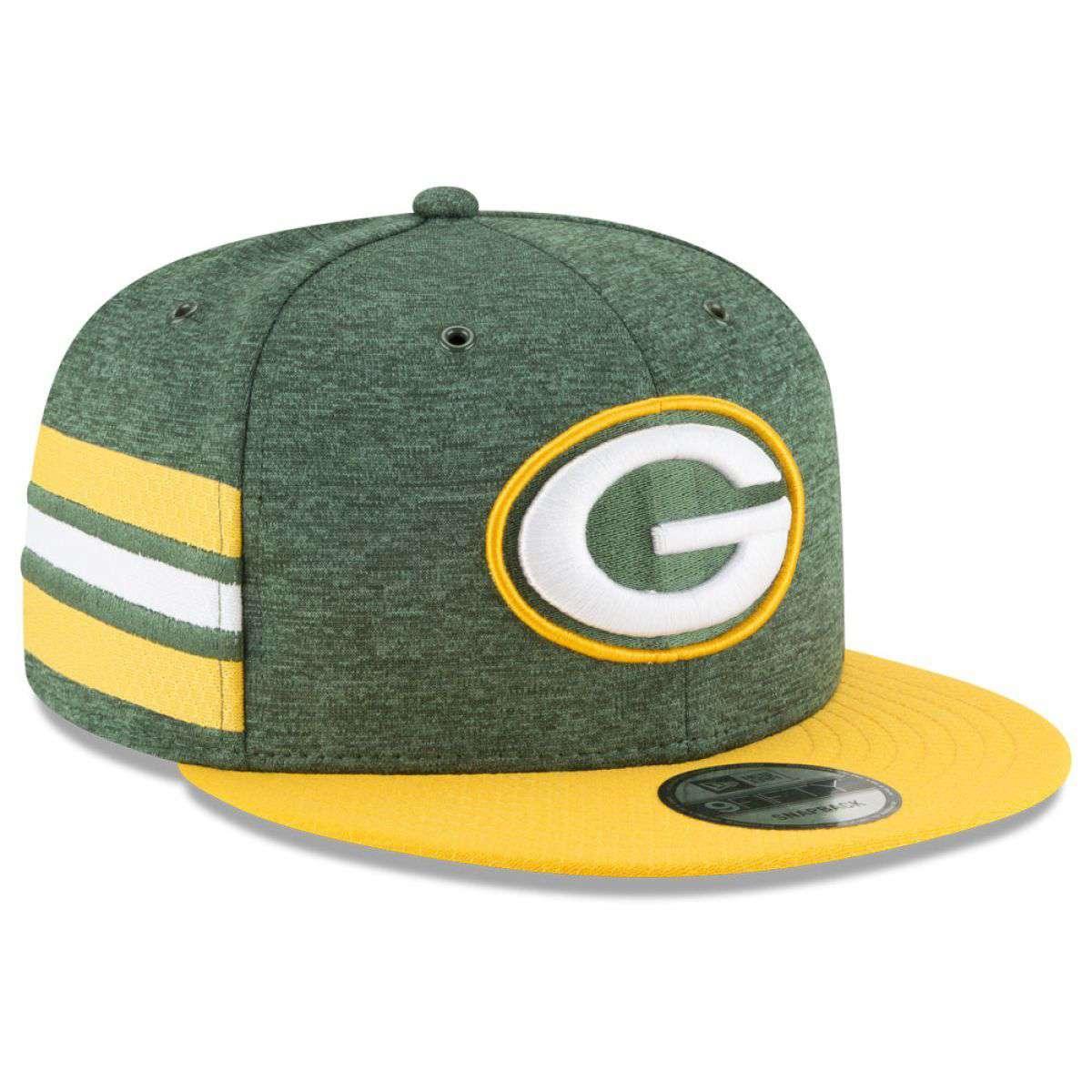 Green Bay Packers New Era NFL 2018 Sideline 9FIFTY Snapback Hat - Green