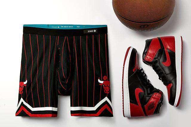 Chicago Bulls Stance NBA HWC Boxer Short Briefs - Black