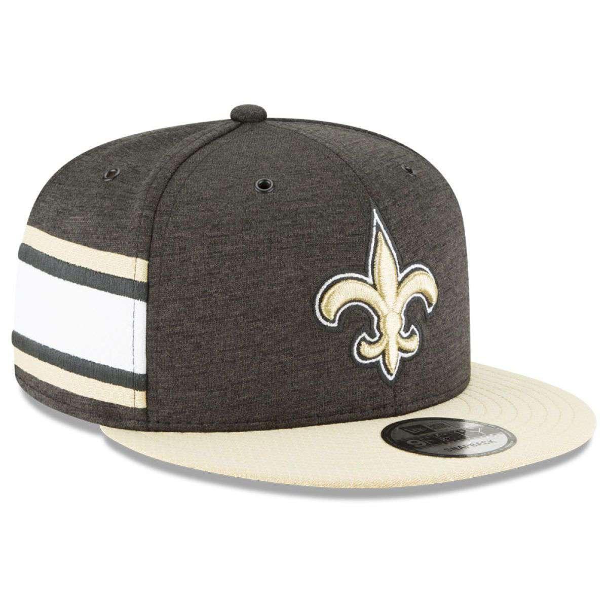 New Orleans Saints New Era NFL 2018 Sideline 9FIFTY Snapback Hat - Black