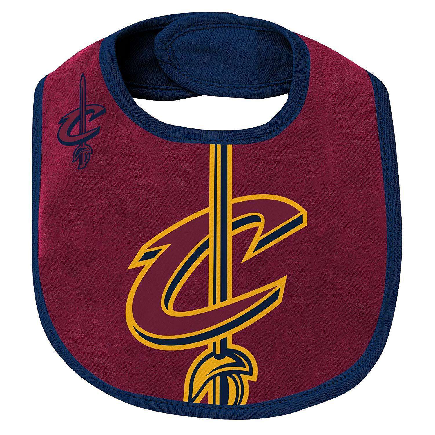 Newborns Cleveland Cavaliers Outerstuff NBA Creeper Bib Bootie Set - Wine