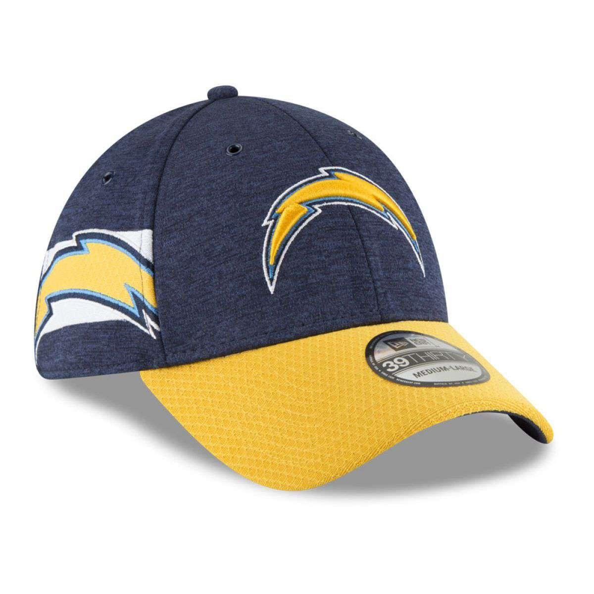 Los Angeles Chargers New Era NFL 2018 Sideline 39THIRTY Stretch-Fit Curved Hat - Navy