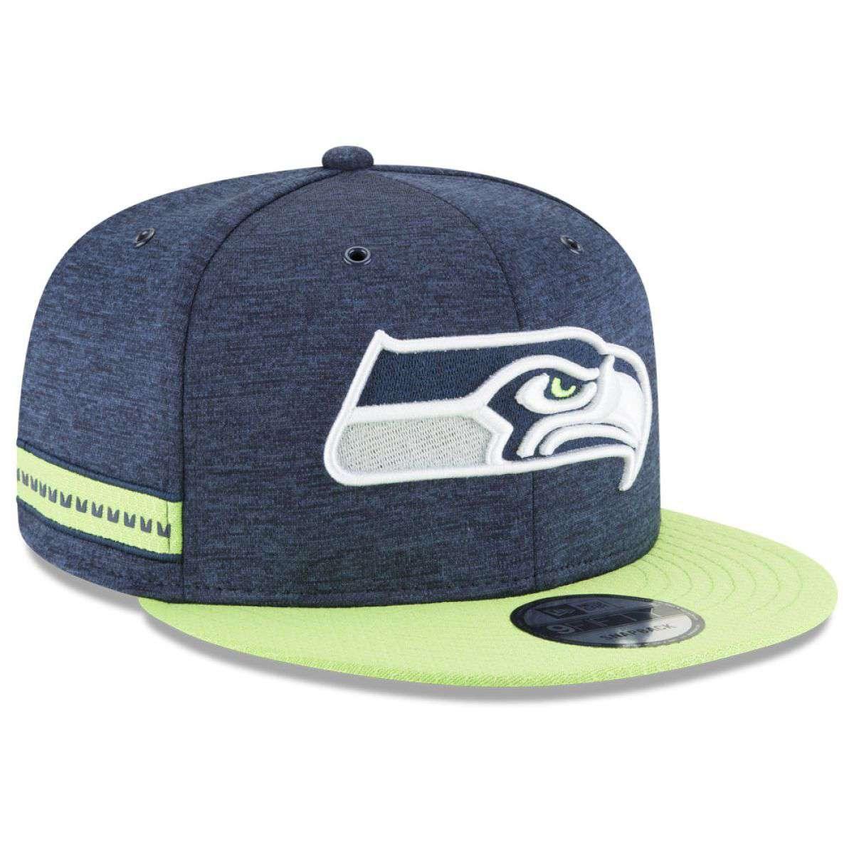 Seattle Seahawks New Era NFL 2018 Sideline 9FIFTY Snapback Hat - Navy