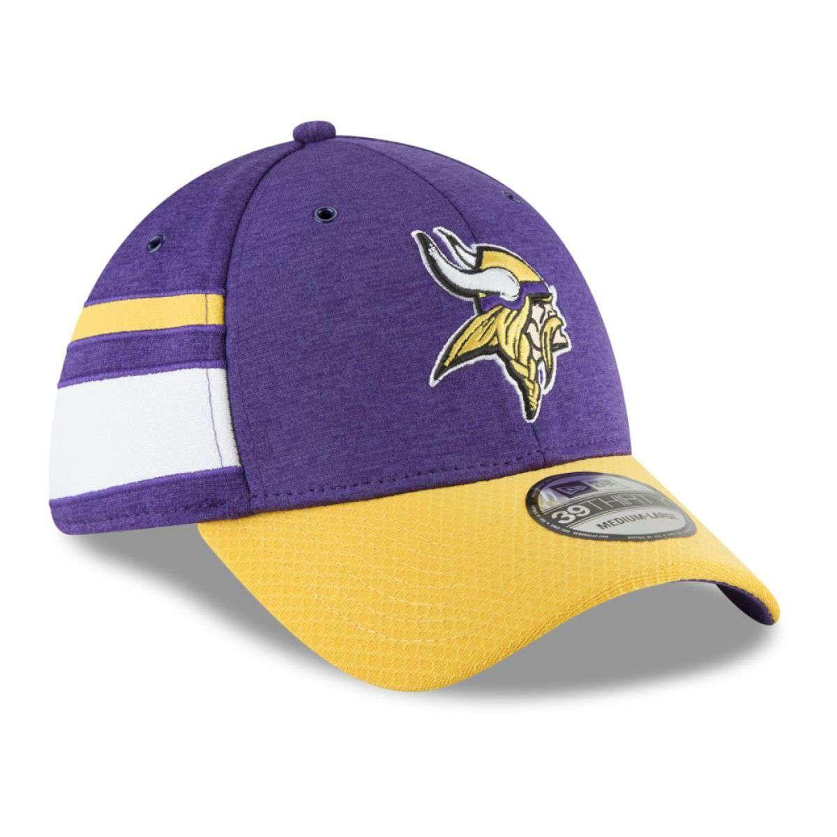 Minnesota Vikings New Era NFL 2018 Sideline 39THIRTY Stretch-Fit Curved Hat - Purple