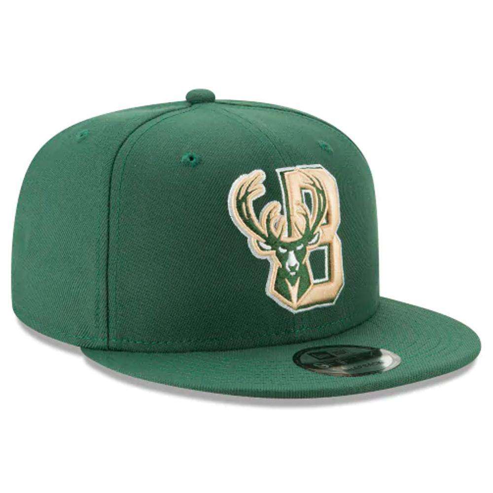 Milwaukee Bucks New Era NBA 2019 Back Half 9FIFTY Snapback Hat – Green