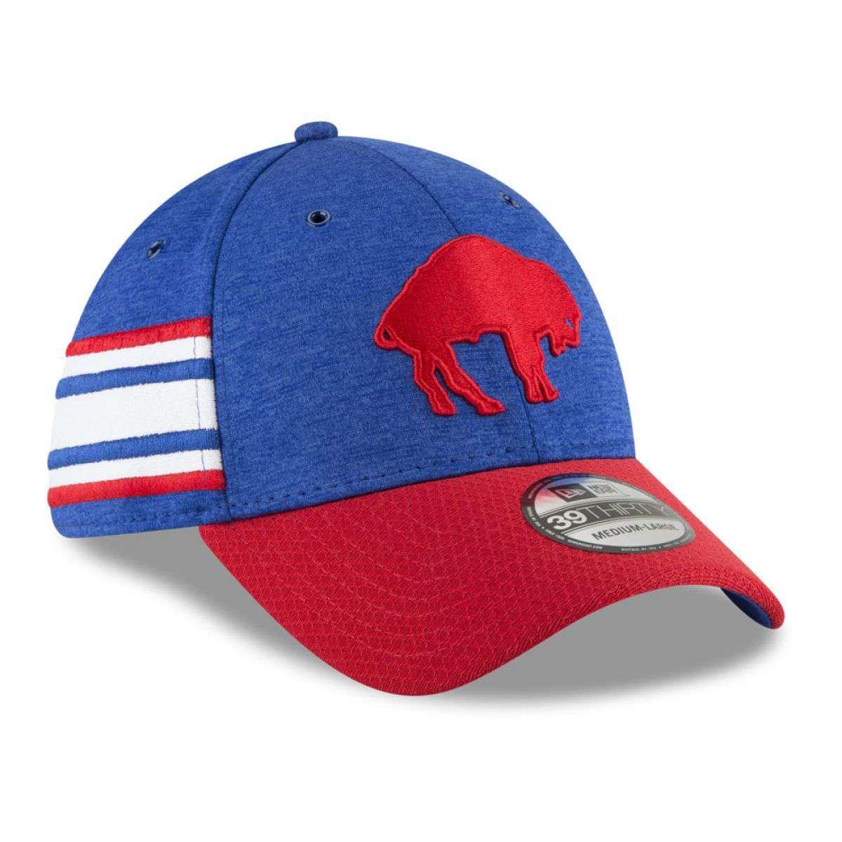 Buffalo Bills New Era NFL 2018 Sideline CC 39THIRTY Stretch-Fit Curved Hat - Blue