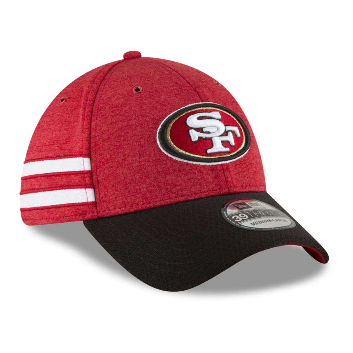 San Francisco 49ers New Era NFL 2018 Sideline 39THIRTY Stretch-Fit Curved Hat - Red