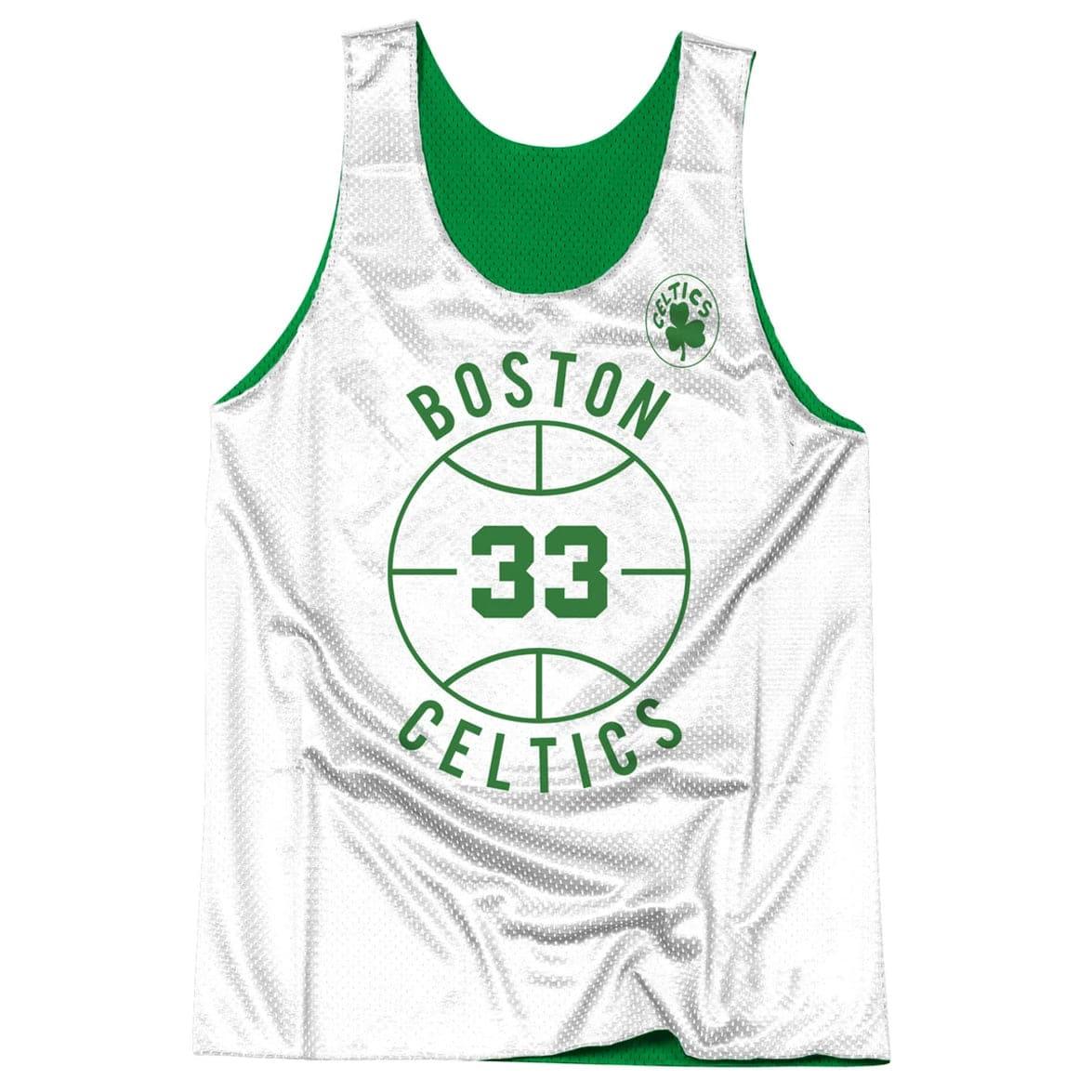 Larry Bird Boston Celtics Mitchell & Ness NBA Reversible Mesh Tank - Green/White