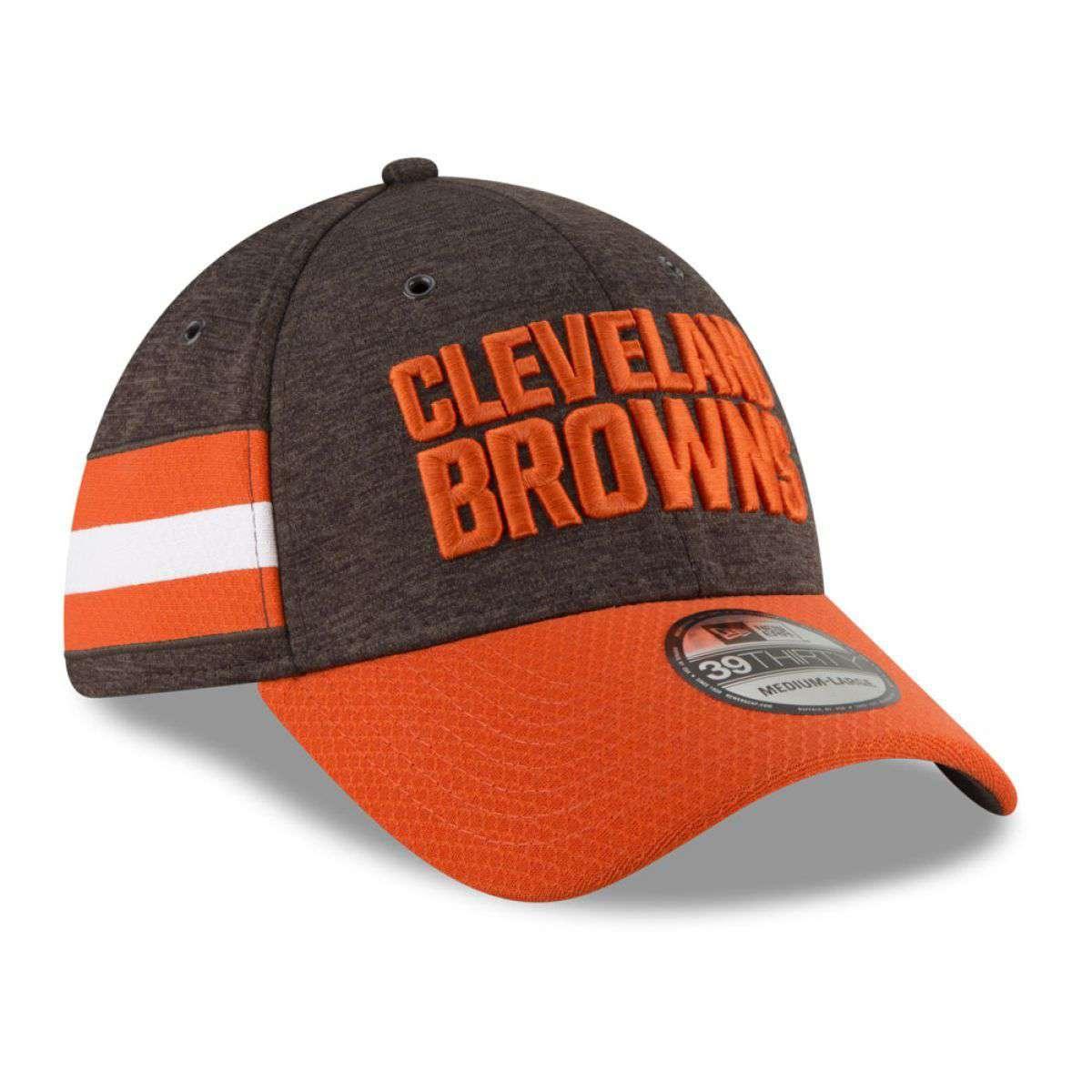 Cleveland Browns New Era NFL 2018 Sideline 39THIRTY Stretch-Fit Curved Hat - Brown