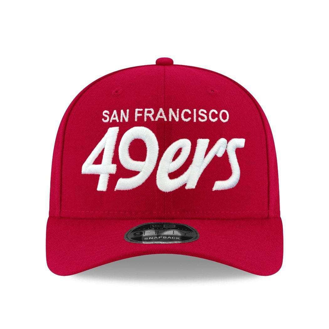 San Francisco 49ers New Era NFL Script Pre-Curved OF 9FIFTY Snapback Hat - Red