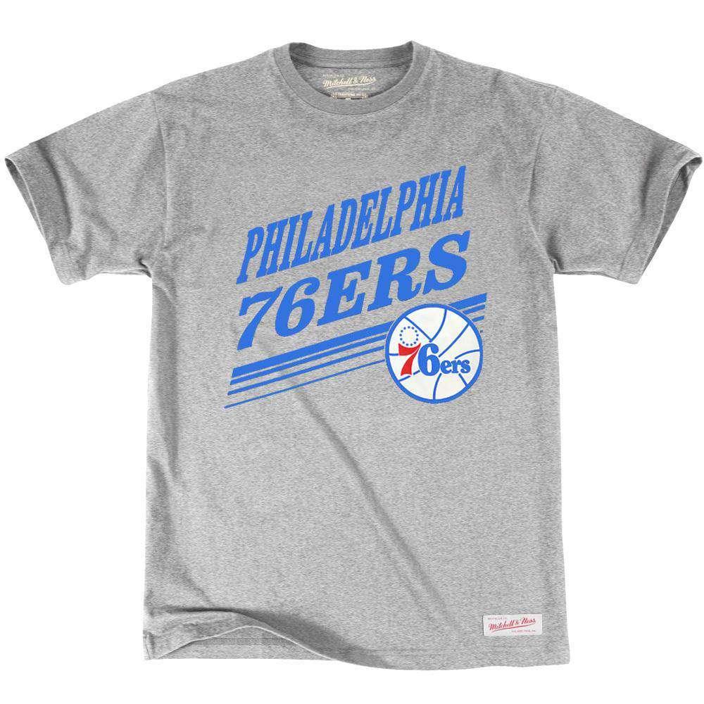 Philadelphia 76ers Mitchell & Ness NBA Spin Move T-Shirt - Grey