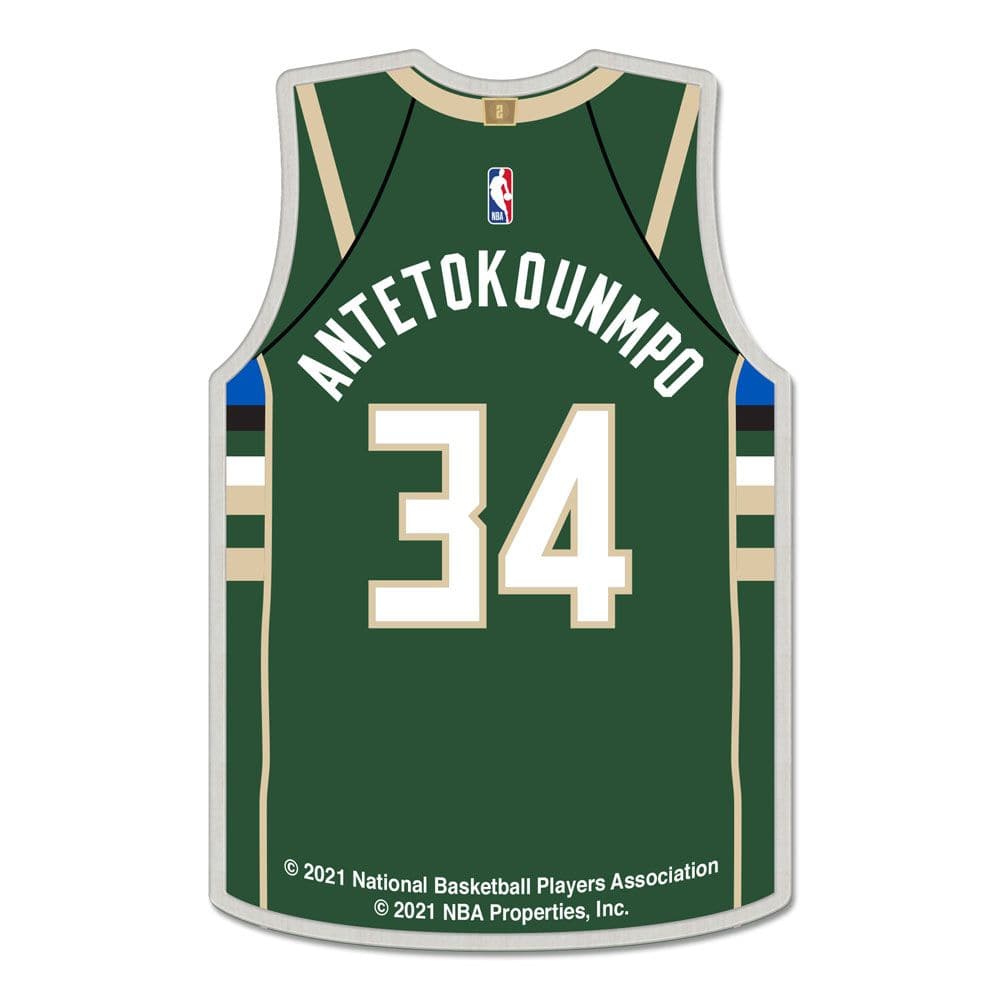 Giannis Antetokounmpo Milwaukee Bucks Wincraft NBA Jersey Collector Enamel Pin