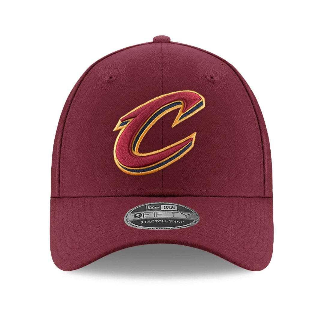 Cleveland Cavaliers New Era NBA Team Stretch Snap 9FIFTY Curved Snapback Hat - Burgundy