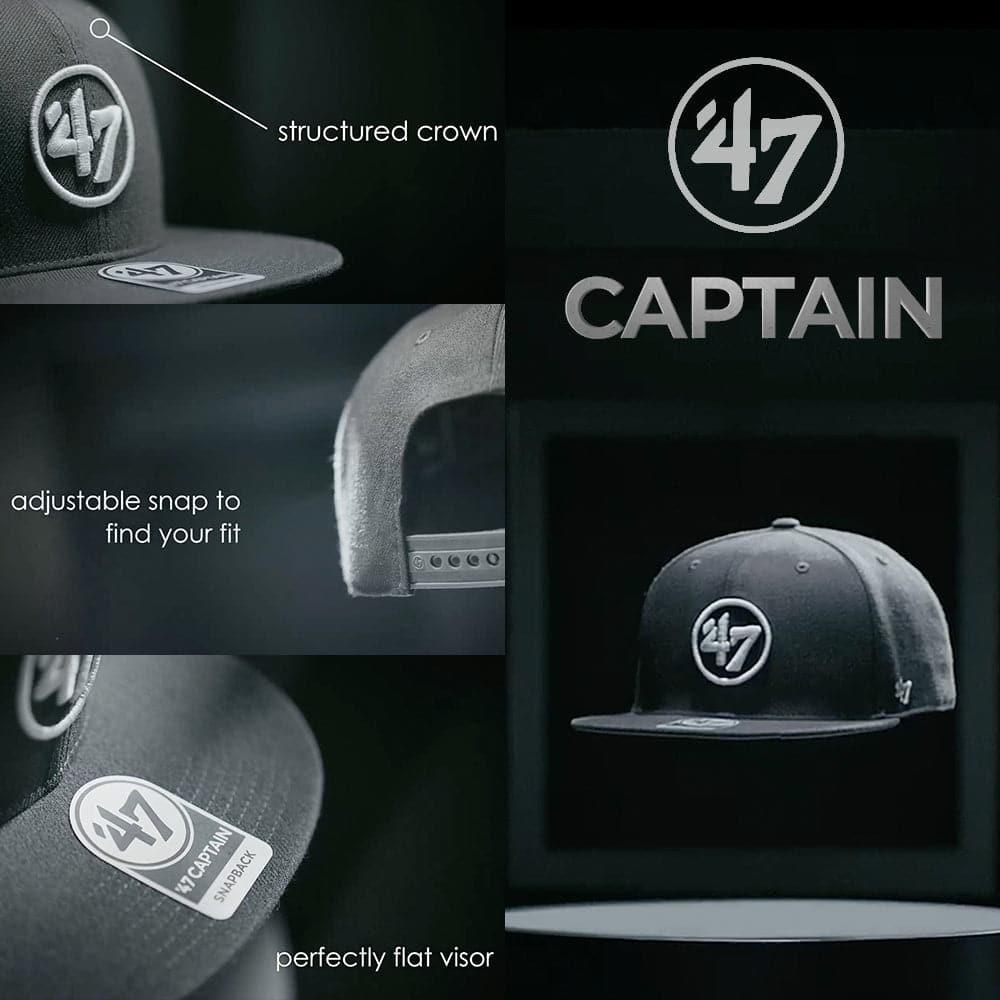 Los Angeles Kings '47 NHL Vintage Sure Shot Captain Snapback Hat - Black