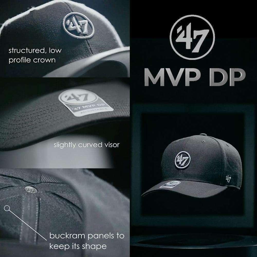 Los Angeles Dodgers '47 MLB Cold Zone MVP DP Pre-Curved Snapback Hat - Black