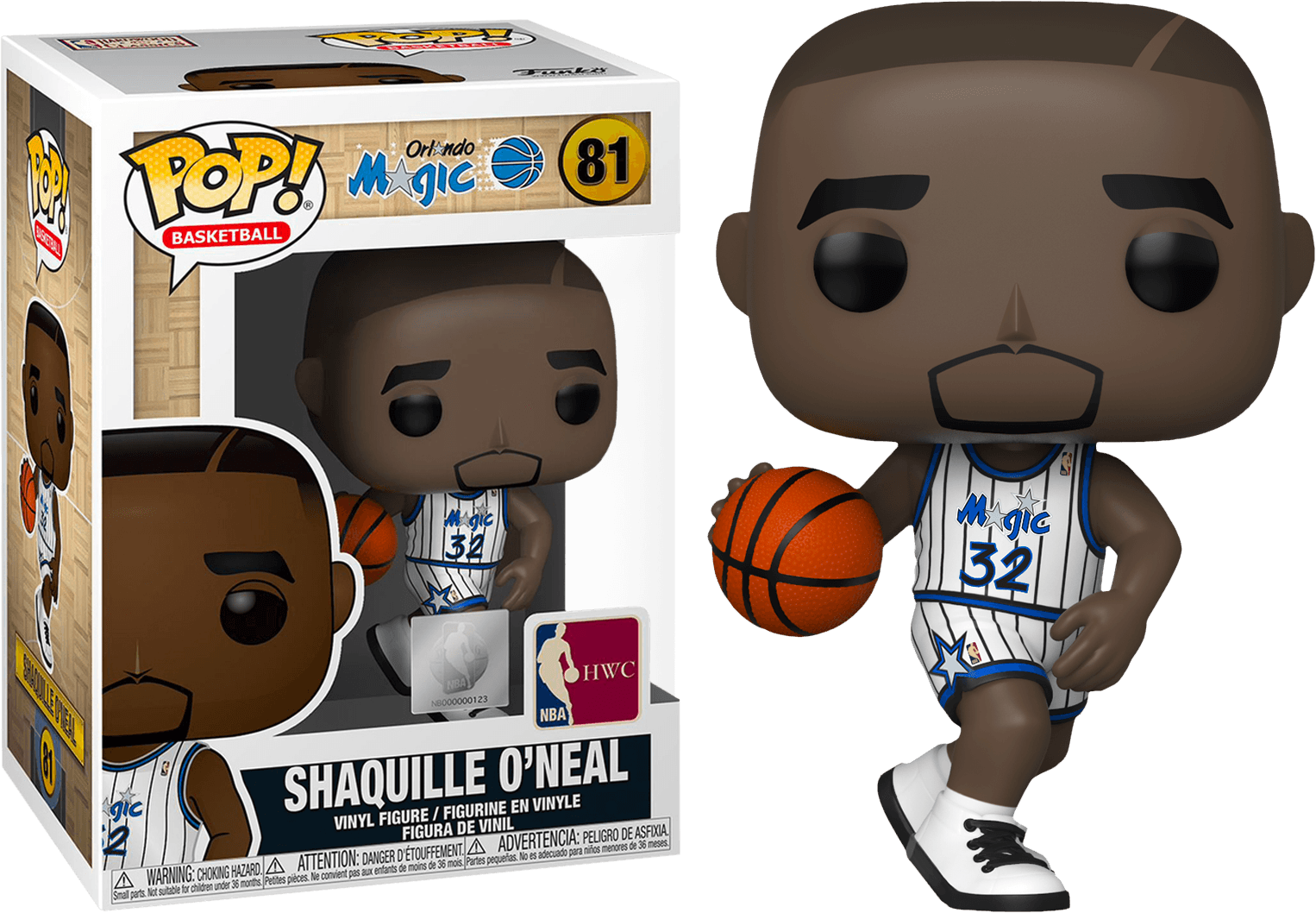 Shaquille O'Neal Orlando Magic Funko NBA Pop Vinyl 3.75" Figure - White