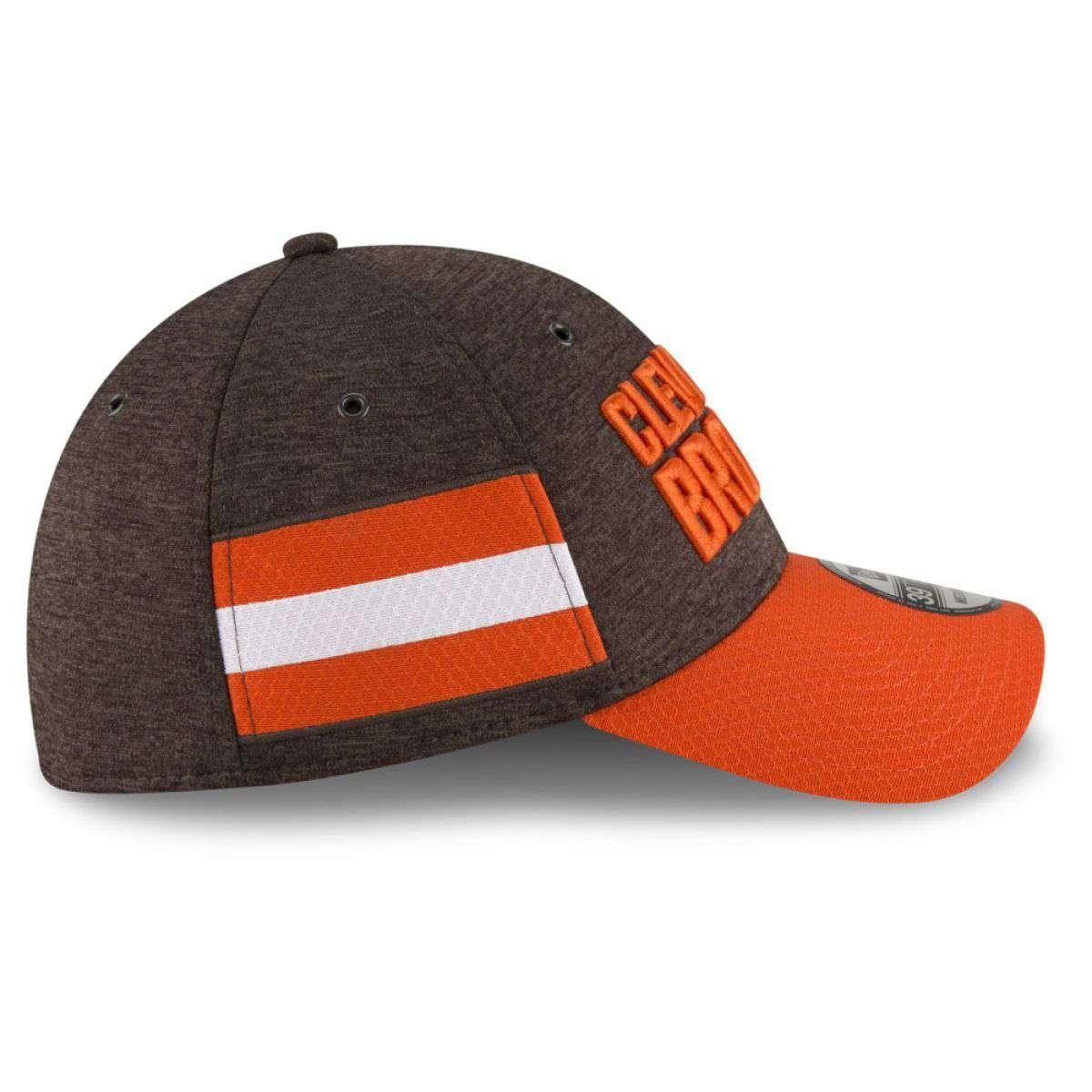Cleveland Browns New Era NFL 2018 Sideline 39THIRTY Stretch-Fit Curved Hat - Brown