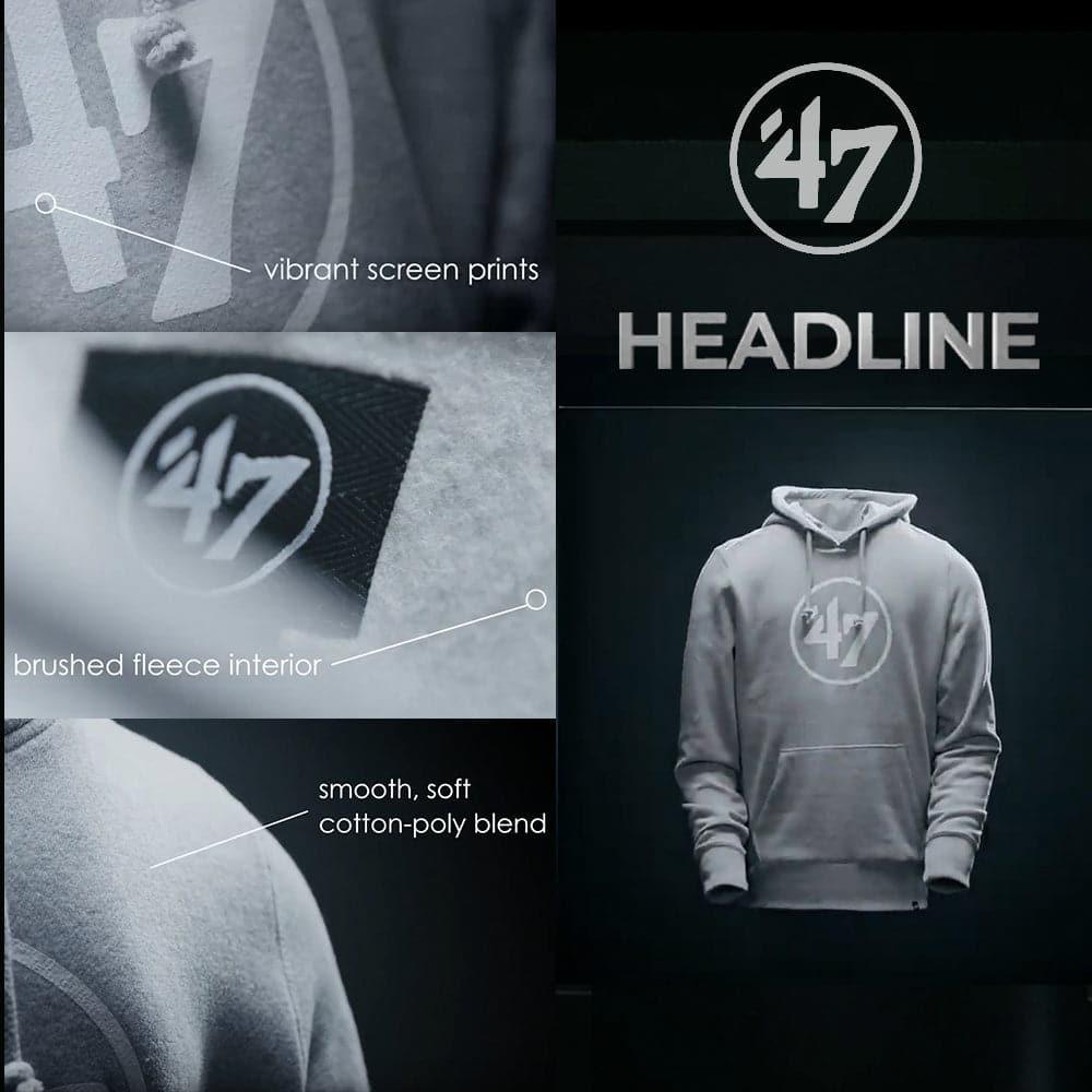 Chicago Bulls '47 NBA Backer Headline Hoodie Jumper - Black