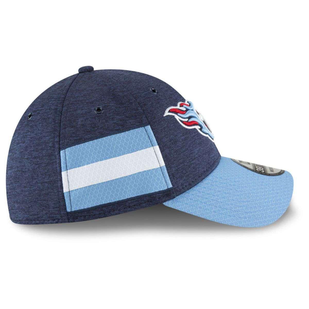 Tennessee Titans New Era NFL 2018 Sideline 39THIRTY Stretch-Fit Curved Hat - Navy