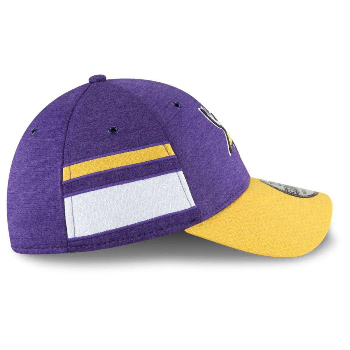 Minnesota Vikings New Era NFL 2018 Sideline 39THIRTY Stretch-Fit Curved Hat - Purple