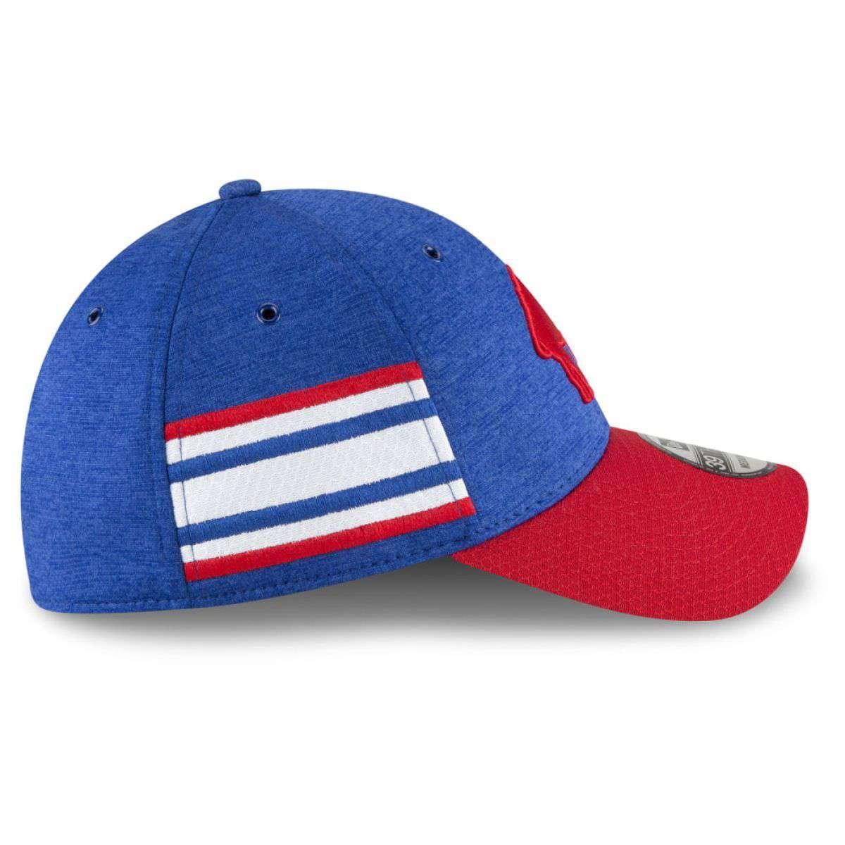 Buffalo Bills New Era NFL 2018 Sideline CC 39THIRTY Stretch-Fit Curved Hat - Blue