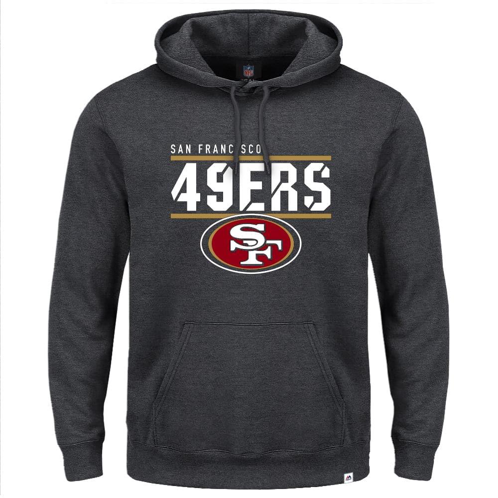 San Francisco 49ers Majestic NFL Flex Team Hoodie Jumper - Ash Marle