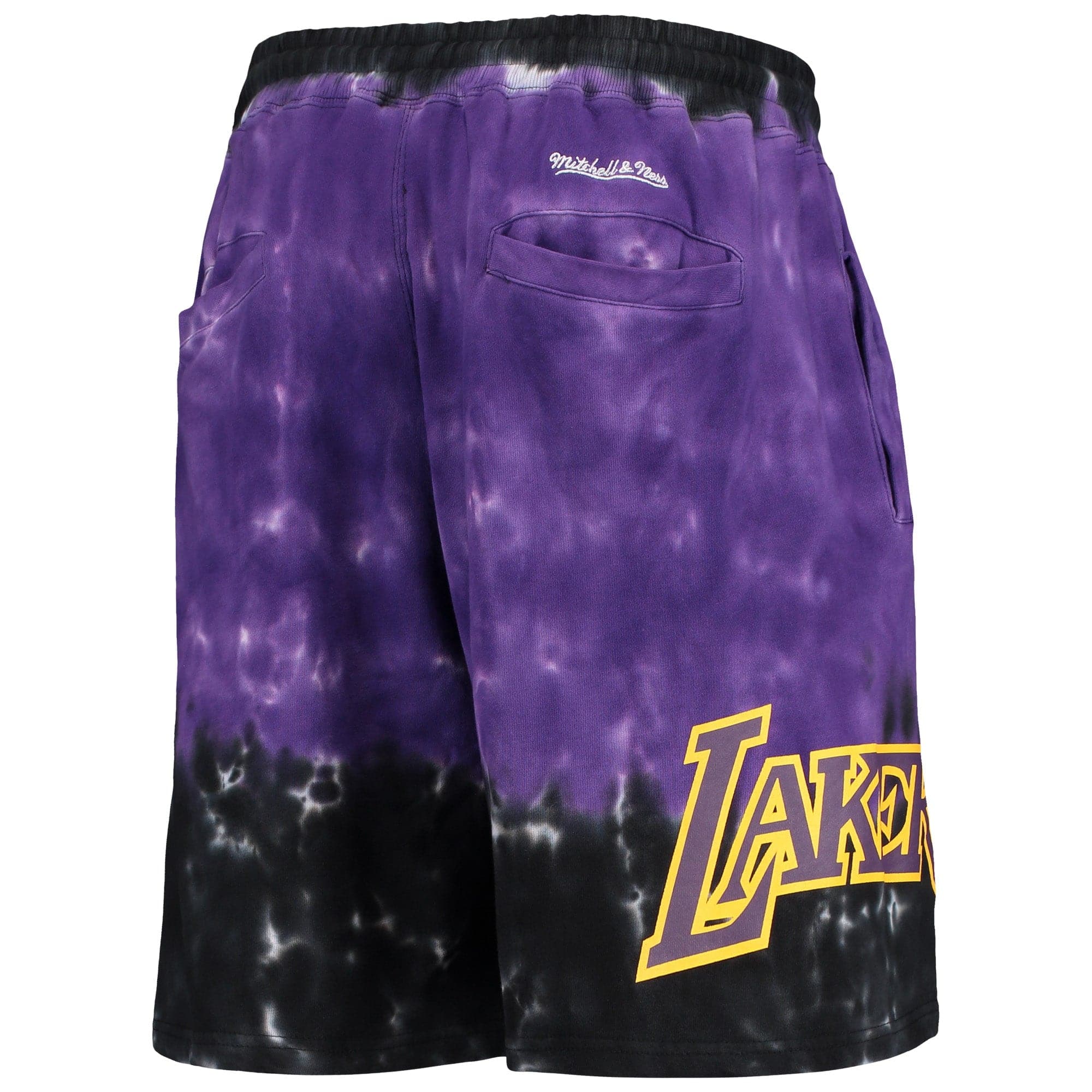 Los Angeles Lakers Mitchell & Ness NBA Tie Dye Premium Terry Shorts - Purple