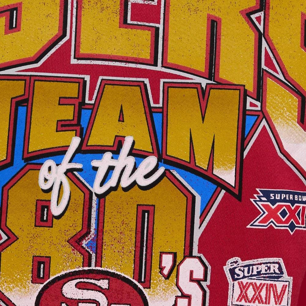 San Francisco 49ers Mitchell & Ness NFL 80's Champs Vintage Crew Jumper - Red