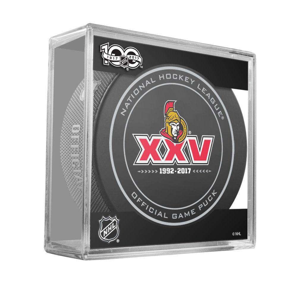 Ottawa Senators Sher-Wood NHL Anniversary Puck w/Case