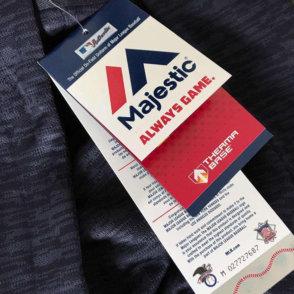 Cleveland Indians Majestic MLB Authentic Team Drive Hoodie - Navy