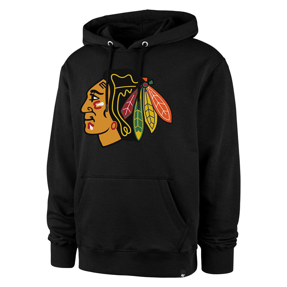 Chicago Blackhawks '47 NHL Team Logo Hoodie Jumper - Black