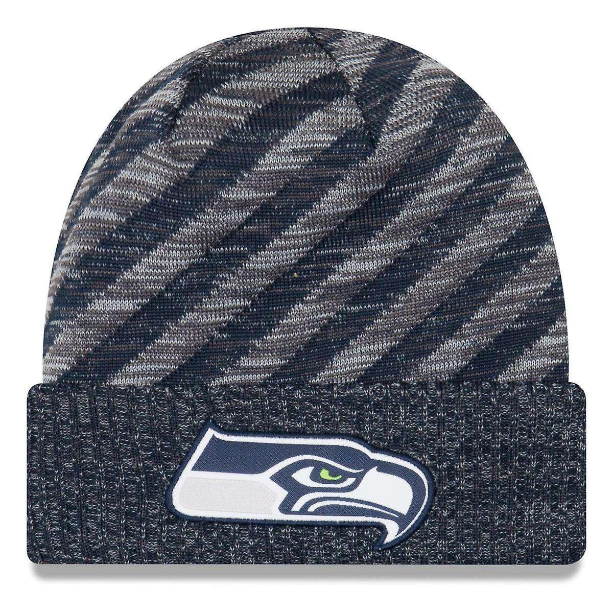 Seattle Seahawks New Era NFL 2018 NFL Sideline TD Knit Beanie - Navy