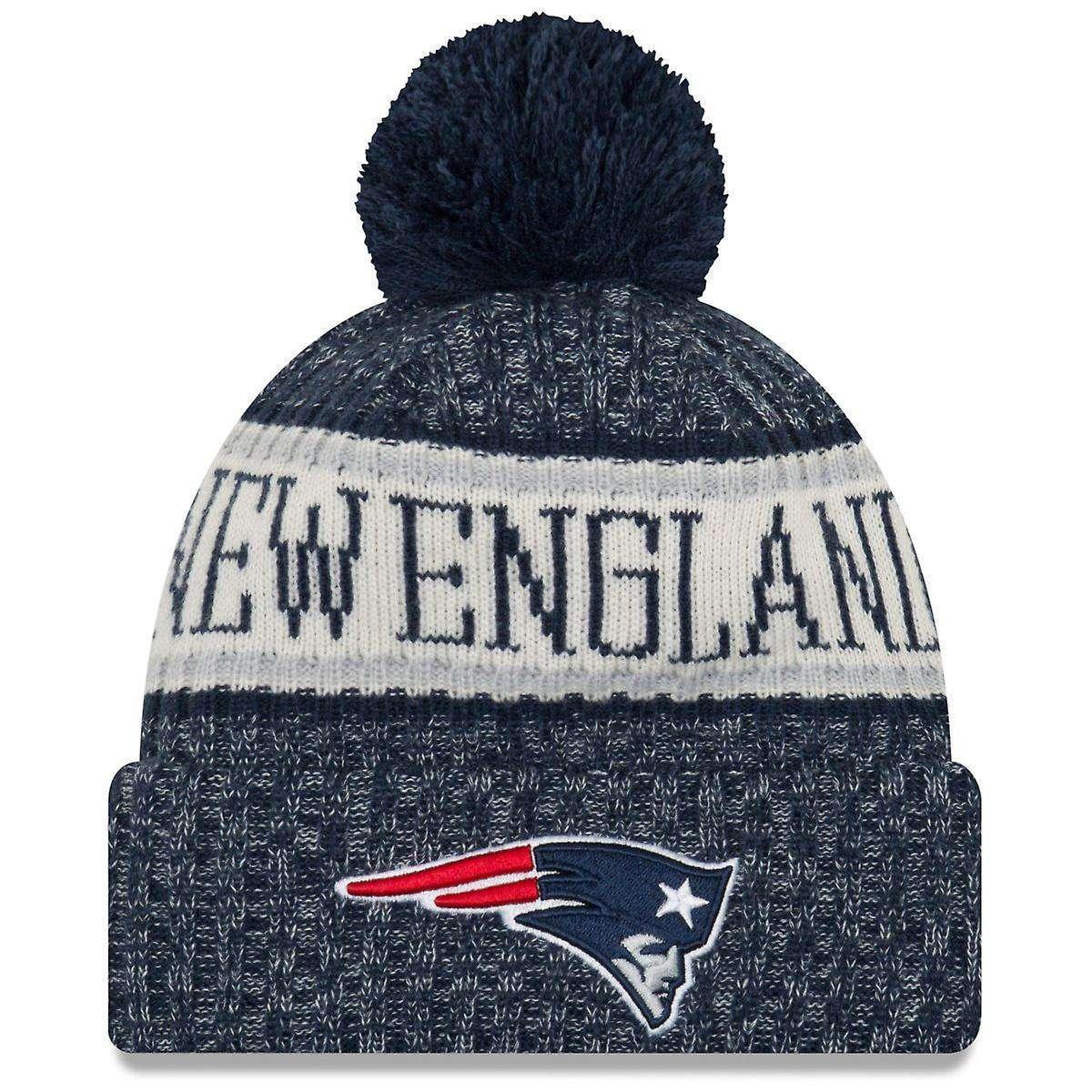 New England Patriots New Era NFL 2018 NFL Sideline Knit Beanie - Navy