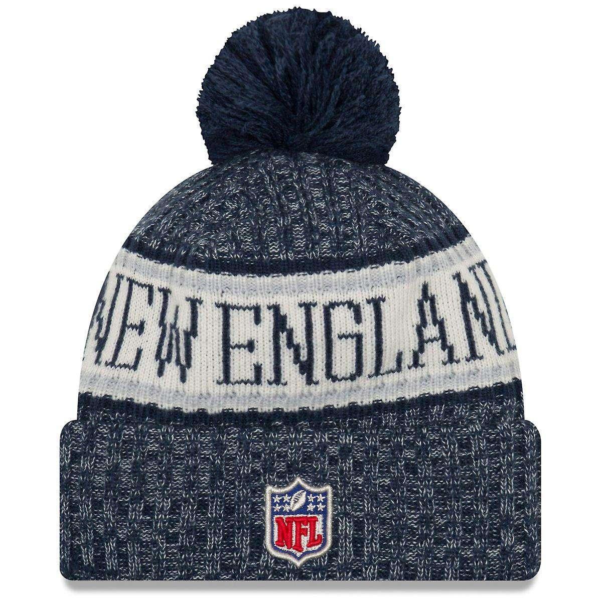 New England Patriots New Era NFL 2018 NFL Sideline Knit Beanie - Navy