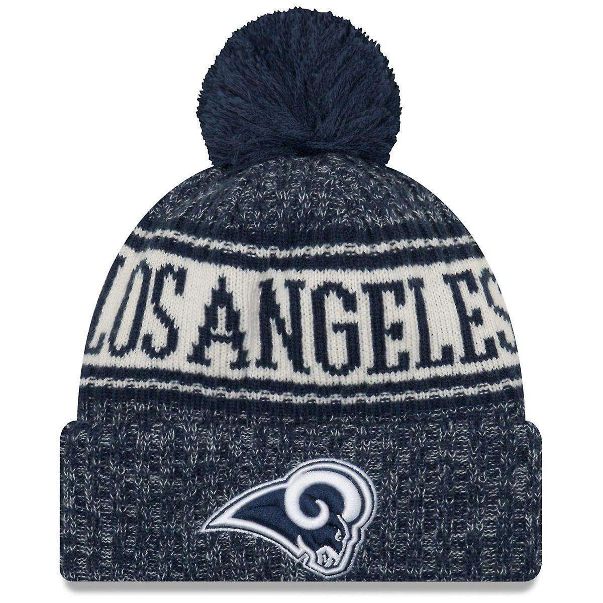 Los Angeles Rams New Era NFL 2018 NFL Sideline Knit Beanie - Navy